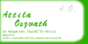 attila oszvath business card